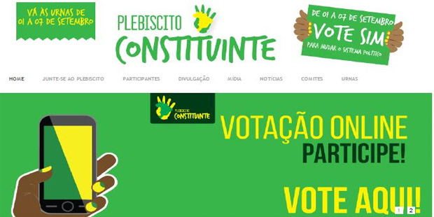 Vote online no Plebiscito Popular pela Constituinte