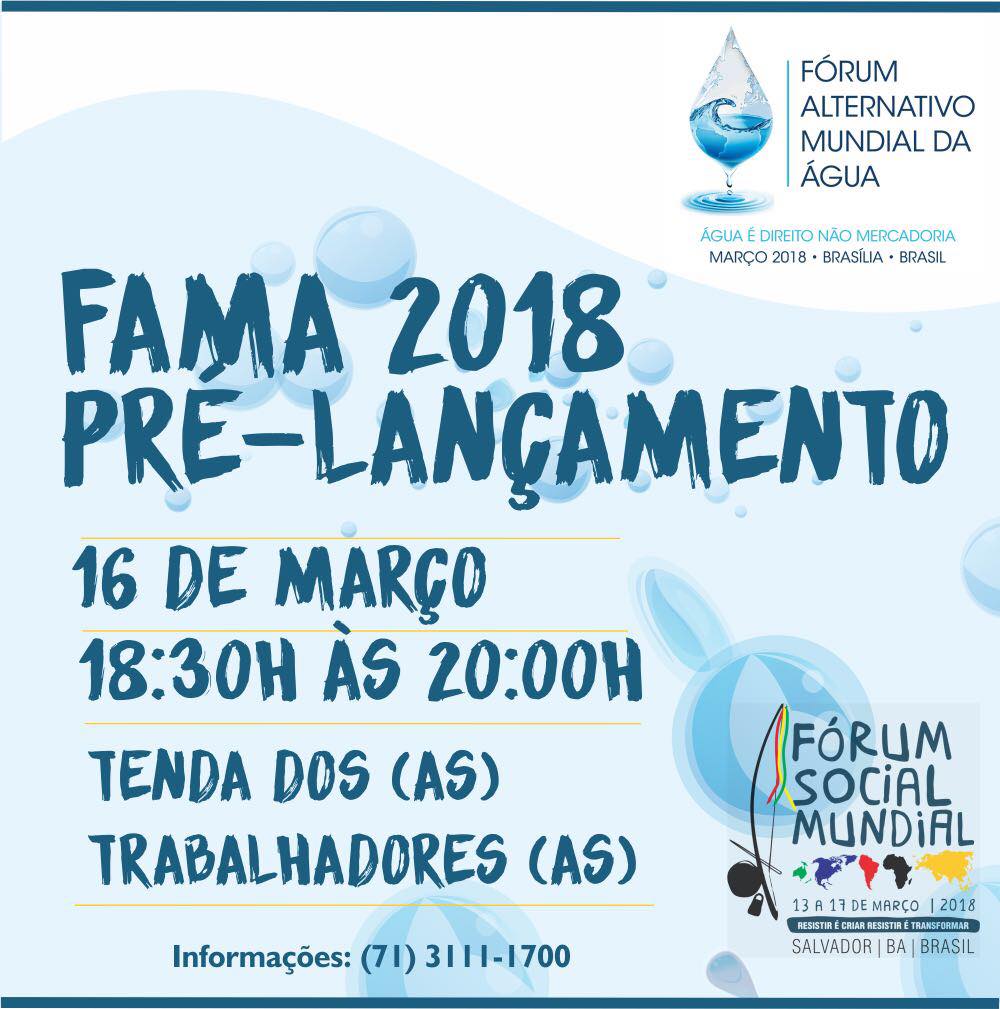 FAMA 2018 terá pré-lançamento durante o Fórum Social Mundial em Salvador