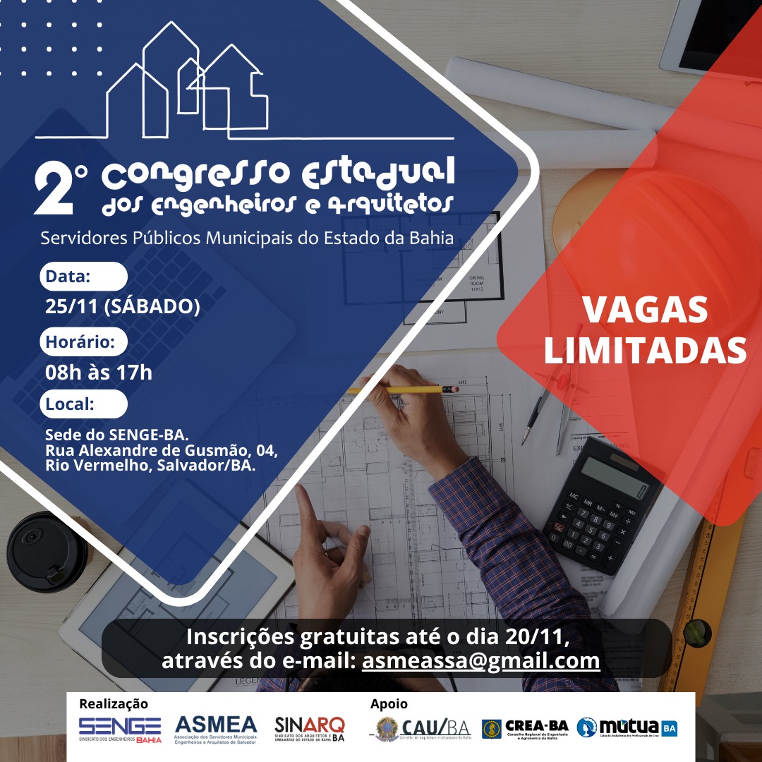 2º Congresso Estadual dos Engenheiros e Arquitetos Servidores Públicos Municipais da Bahia