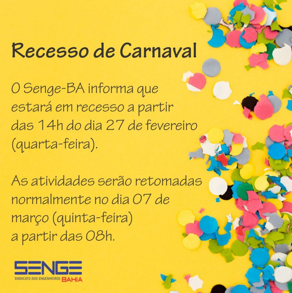 Recesso carnaval