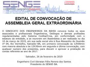 Convocação de Assembleia Geral