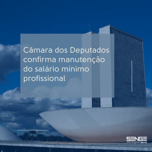 Câmara dos deputados rejeita as modificações realizadas pelo Senado na MP 1.040/2021, porem garante a permanência do Salário Mínimo Profissional