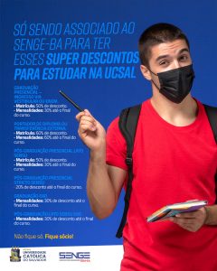 Associados do SENGE-BA possuem descontos para estudar na UCSAL